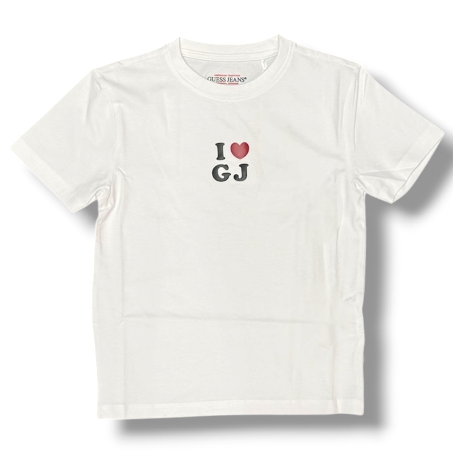 GUESS JEANS- T-shirt Donna, SlimFit, con stampa frontale, col.Bianco
