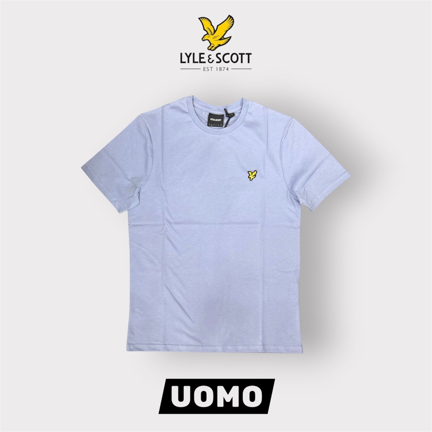 LYLE & SCOTT- T-Shirt Uomo Regular Fit, Col.Bubble Blue