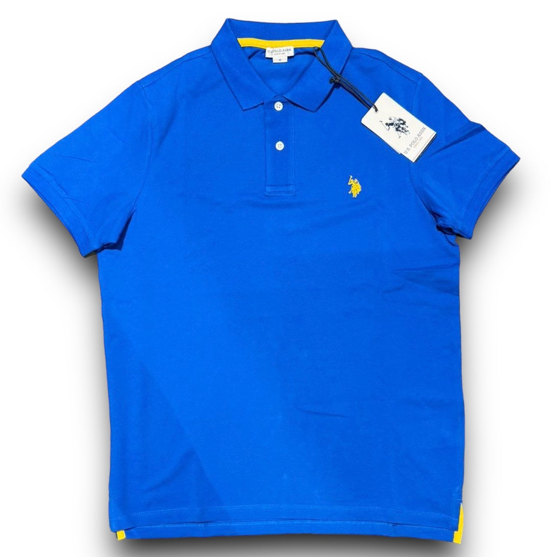 Polo U.S.POLO ASSN. since 1890 Uomo in piquet, RegulrFit, mod.Basic,  col.BluElettrico