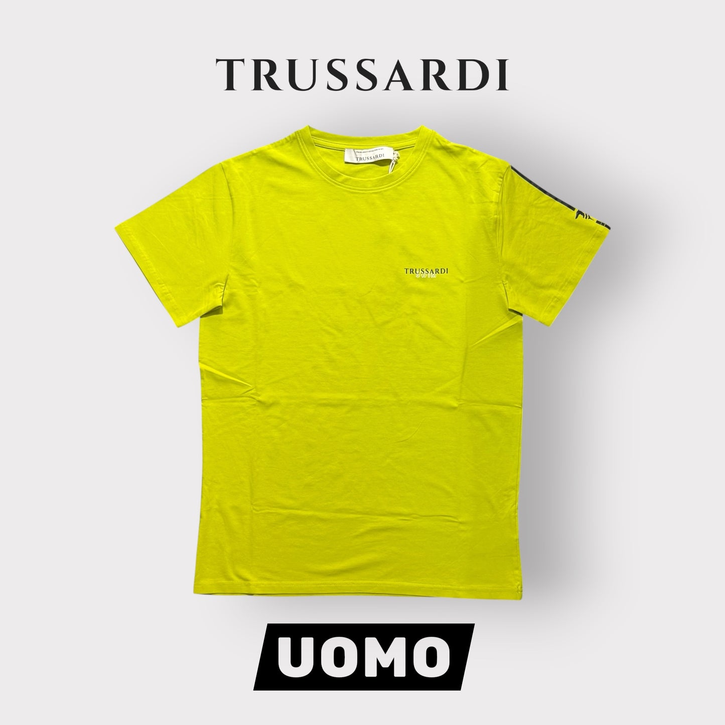 TRUSSARDI - T-Shirt Uomo con logo lato cuore, Col.Verde