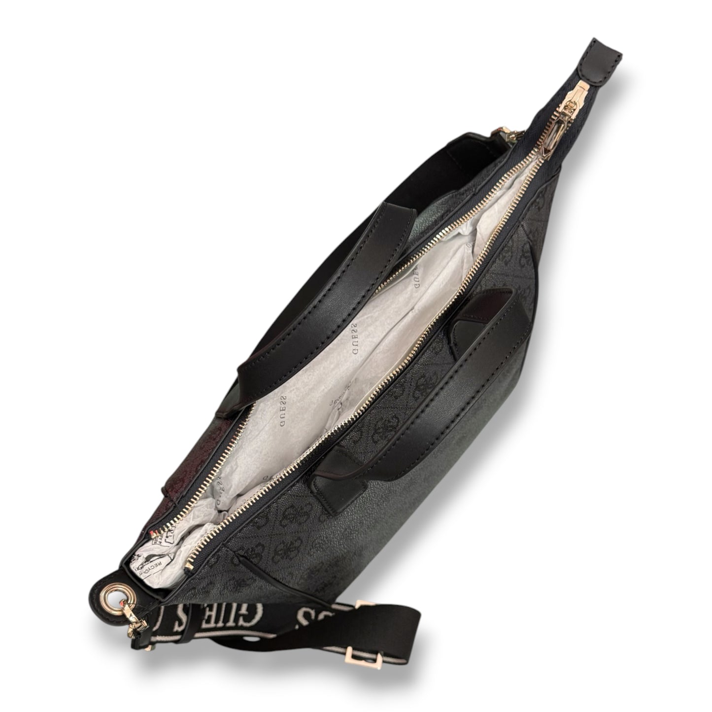 GUESS- Borsa Donna, Group:FOLLIE TRAVEL, Col.COAL LOGO