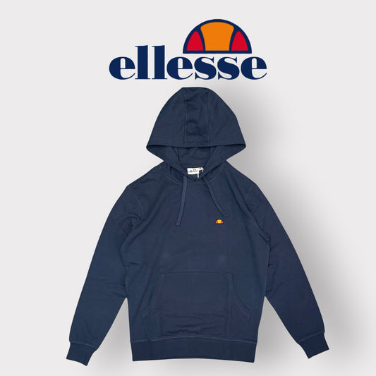 ELLESSE - Felpa Uomo con logo ricamato lato cuore, con cappuccio, Col.Blu