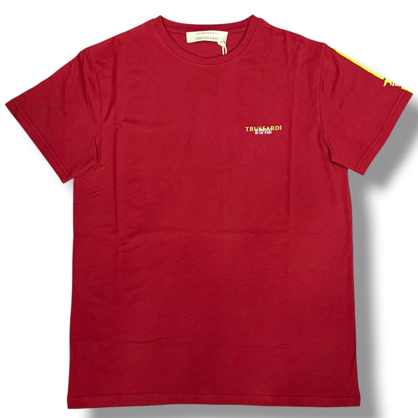 TRUSSARDI - T-Shirt Uomo con logo lato cuore, Col.Bordeaux