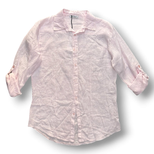 Camicia con colletto, Tex.Lino, Col.Rosa
