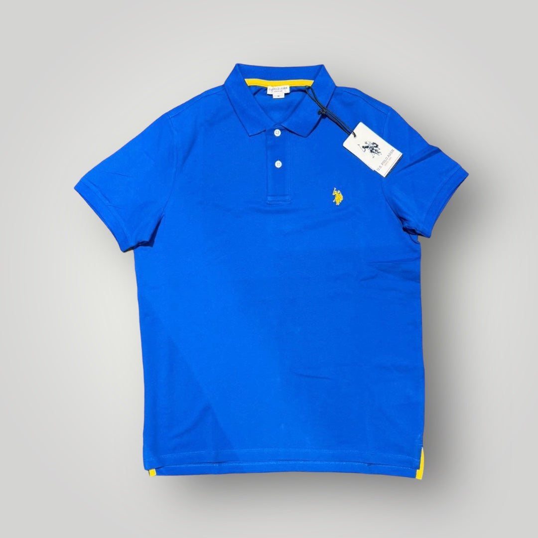 Polo U.S.POLO ASSN. since 1890 Uomo in piquet, RegulrFit, mod.Basic,  col.BluElettrico