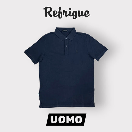REFRIGUE- Polo Uomo, con logo ricamato tono su tono, col.Navy