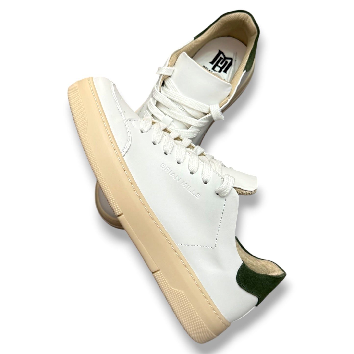 BRIAN MILLS- Scarpe Uomo, mod.582, Col.Bianco/Verde