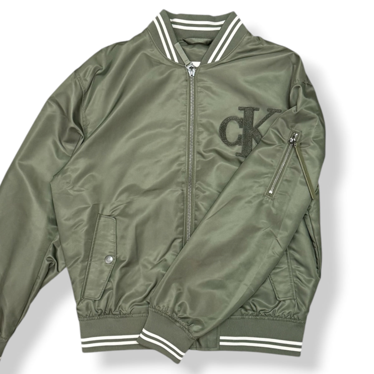 CALVIN KLEIN- Giubbotto Uomo, mod.Varsity Jacket, col.Verde