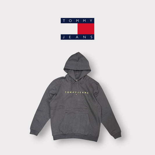 TOMMY JEANS - Felpa Uomo con cappuccio, tex.felpato, Col.Grigio