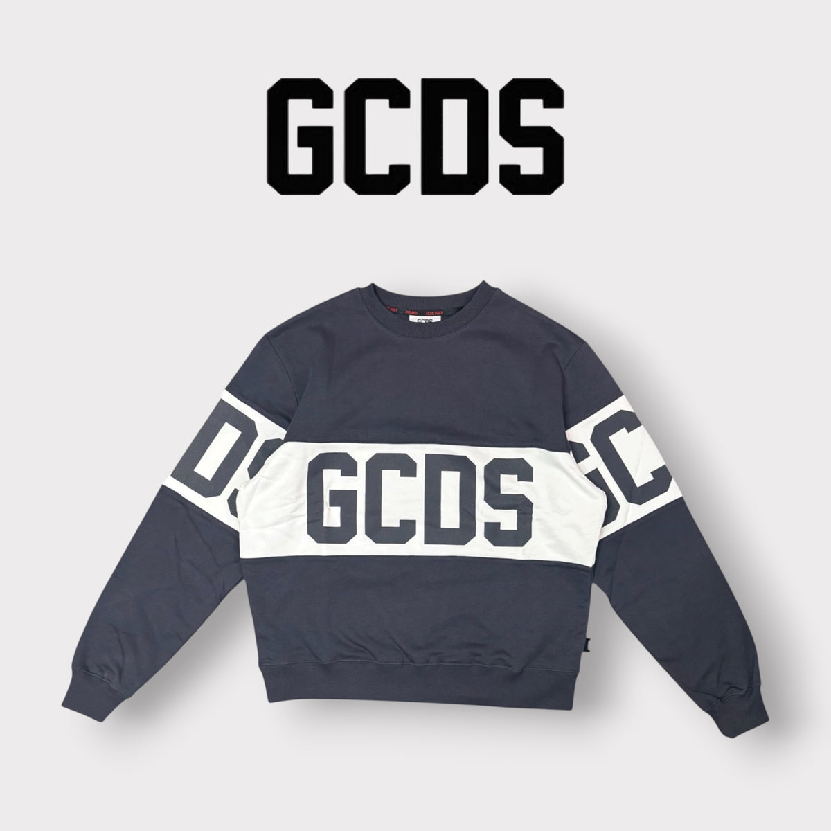 GCDS - Felpa Uomo girocollo, Col.Grigio