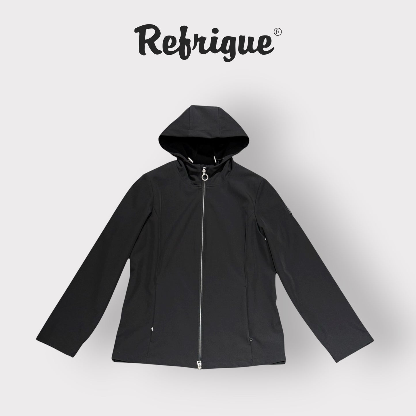 REFRIGUE- Giubbotto Donna estivo con cappuccio, mod.VASTA, Col.Black