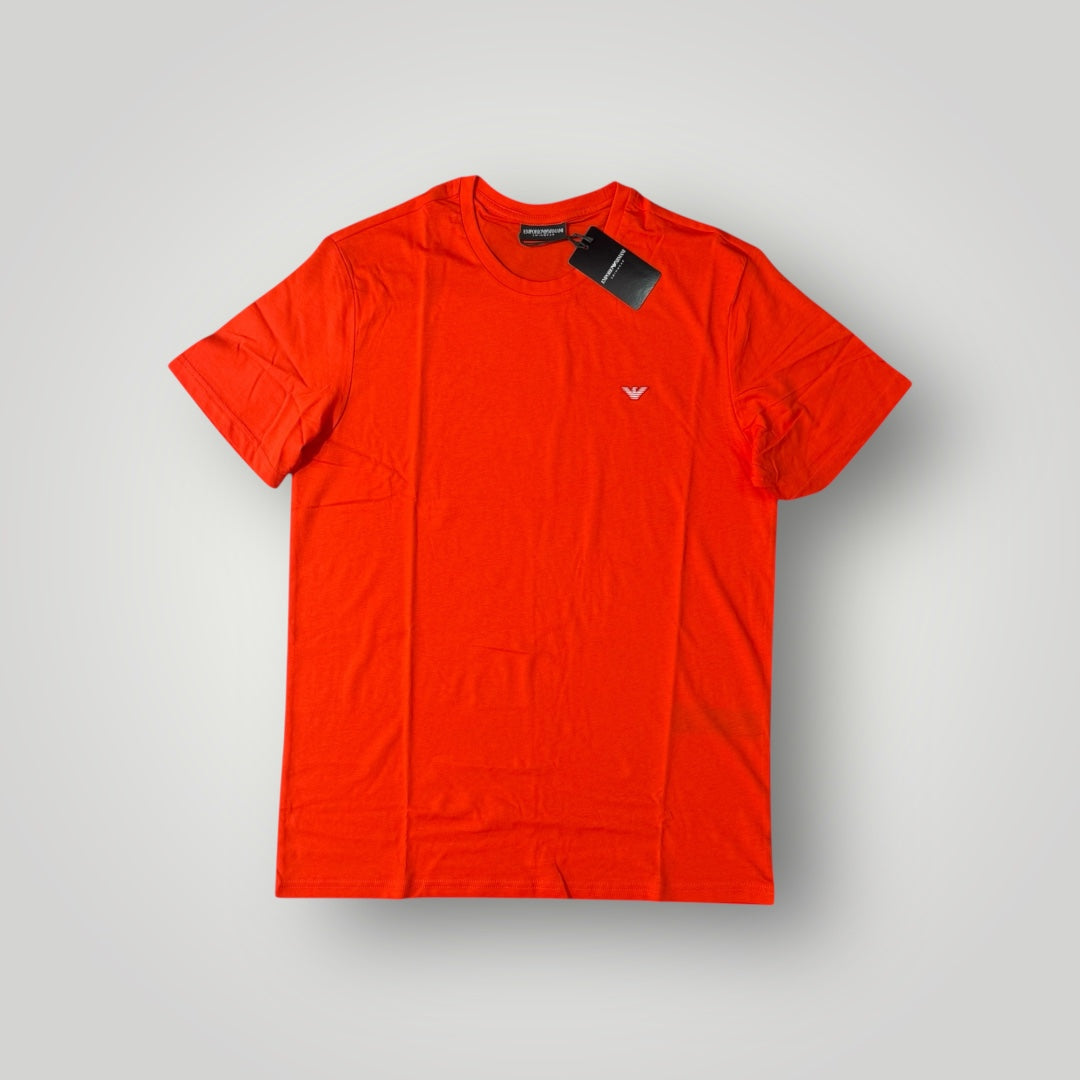 T-shirt EMPORIO ARMANI, con logo lato cuore in rilievo, Col.Rosso