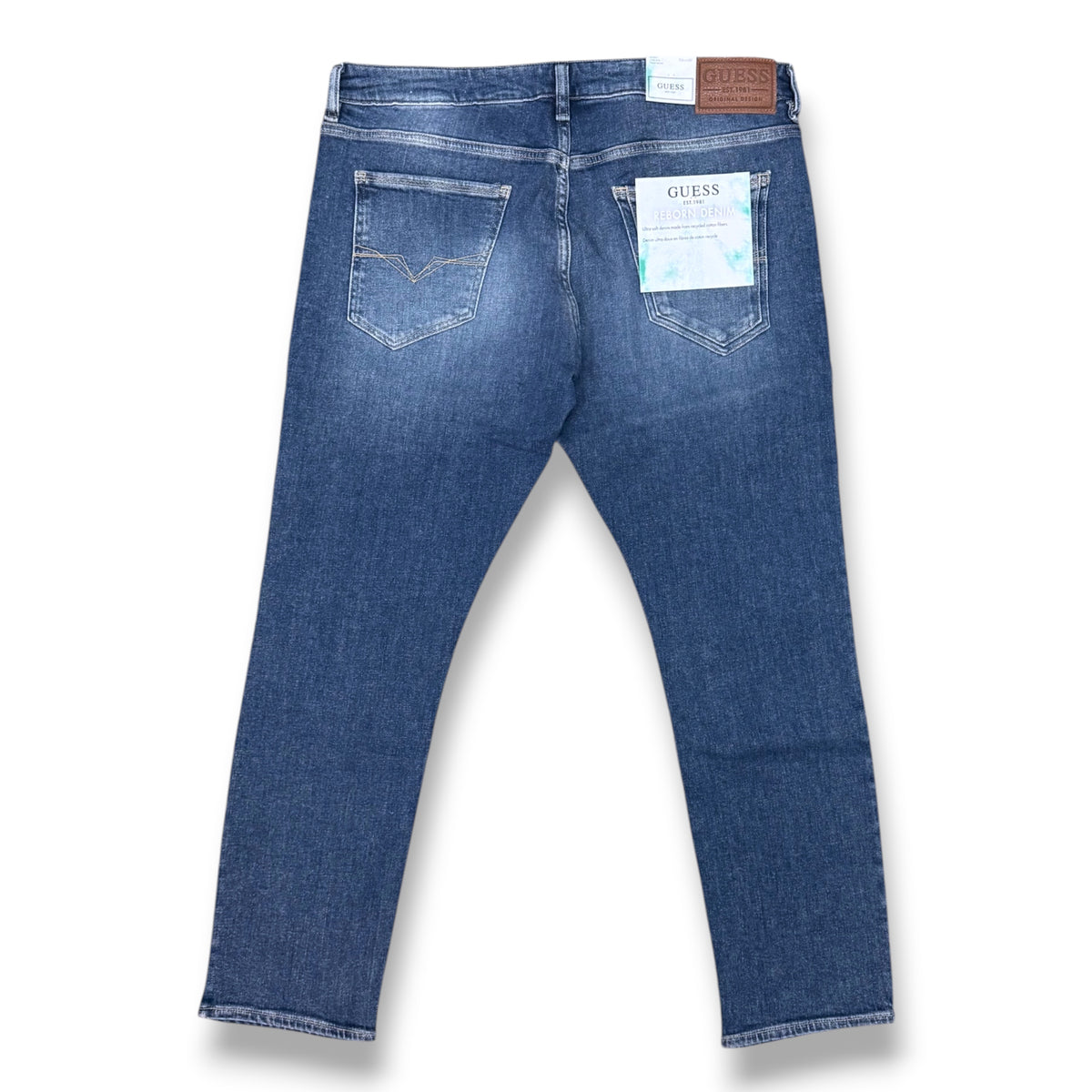 GUESS JEANS- Jeans Uomo, mod.Skinny Low Rise Taille Basse, Lavaggio Intermedio