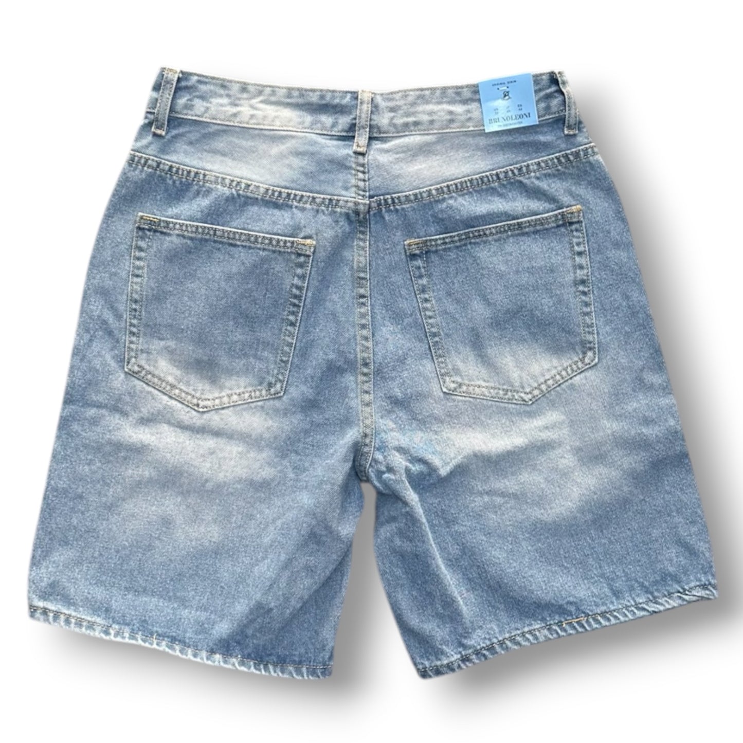 BRUNO LEONI - Bermuda Uomo Carpenter (lunghezza sopra al ginocchio), Col.Denim