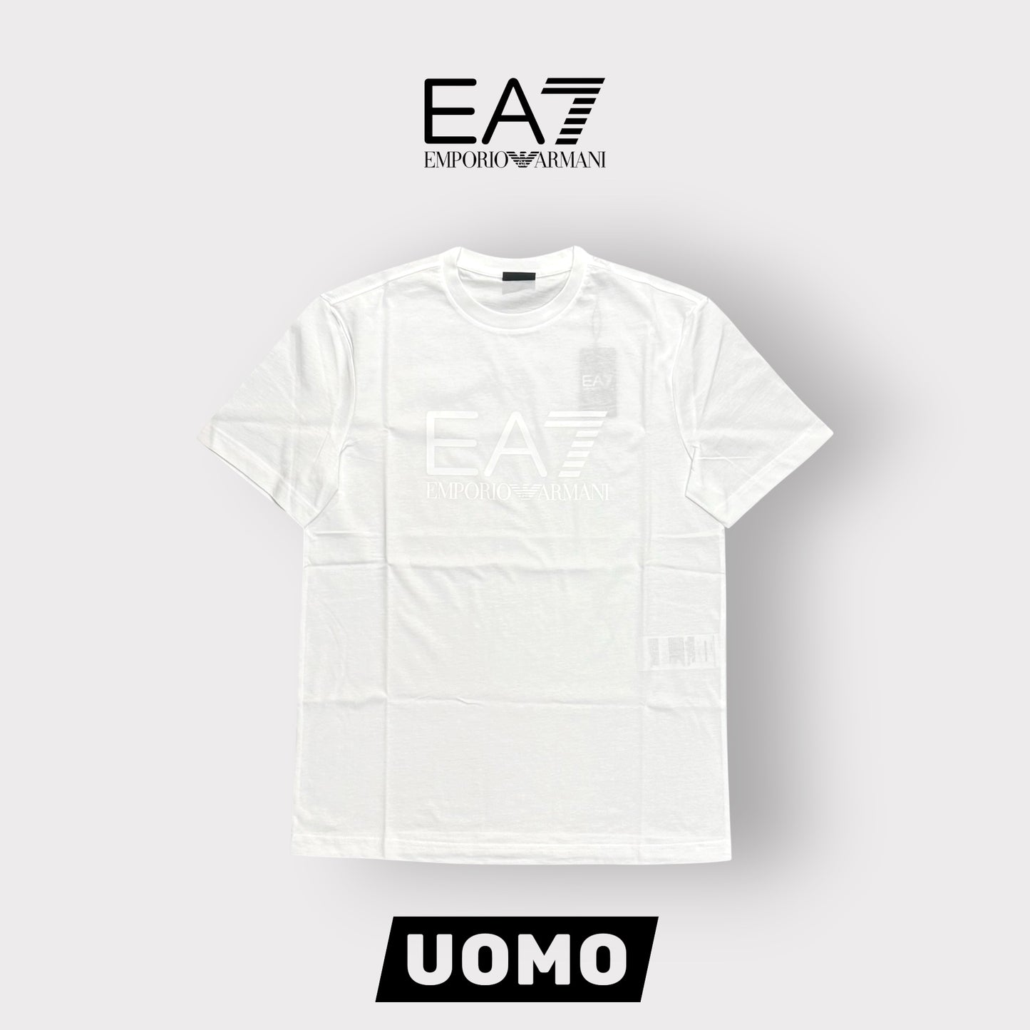 EMPORIO ARMANI- T-shirt Uomo, con stampa frontale, col.Bianco