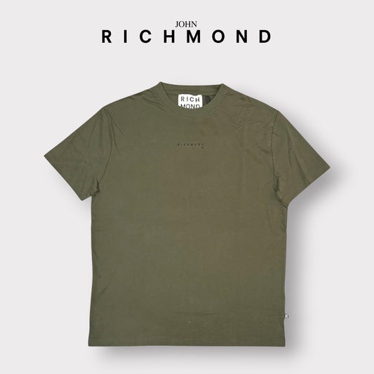 RICHMOND - T-SHIRT UOMO, con logo frontale ricamato, Col.Verde