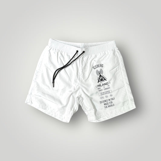 Costume Uomo ICEBERG BEACHWEAR, Col.Bianco MOD.(ICEGMBM12)-(veste piccolo)