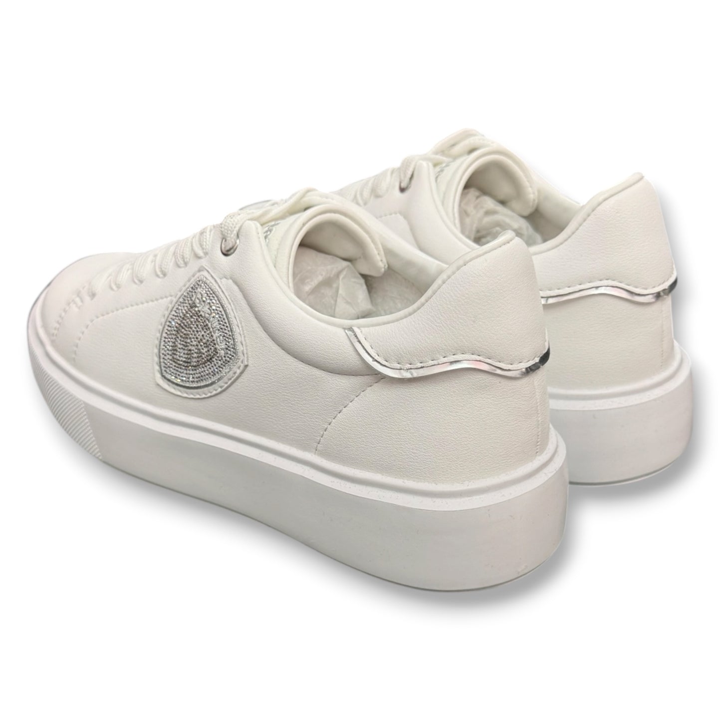 BLAUER - Scarpe Donna, con scudetto Swarovski, col.Bianco