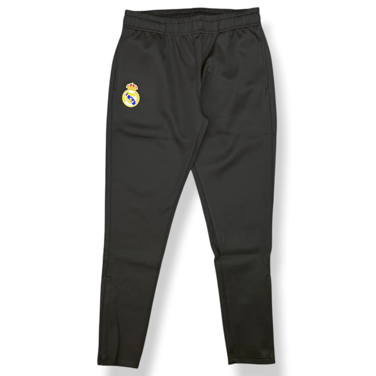 REAL MADRID- Tuta completa Uomo, senza cappuccio, con zip sulla caviglia, tex.Acetato, col.Bianco/Nero