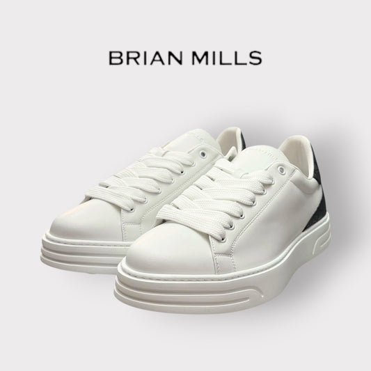 BRIAN MILLS- Scarpe Uomo, mod.577, Col.Bianco/Grigio