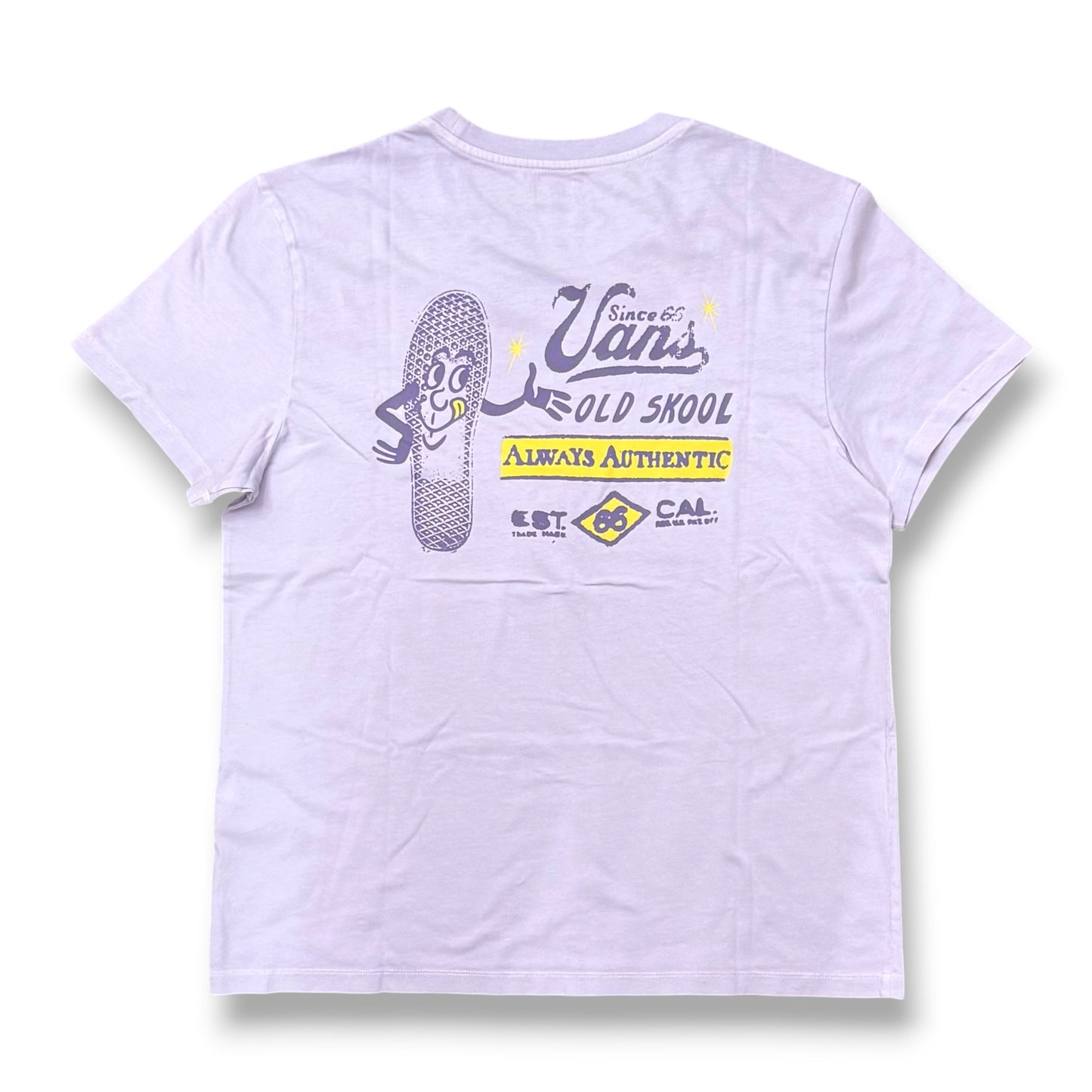 VANS- T-Shirt Uomo, Loose Fit con stampa lato cuore e sulla schiena, Col.Lilla