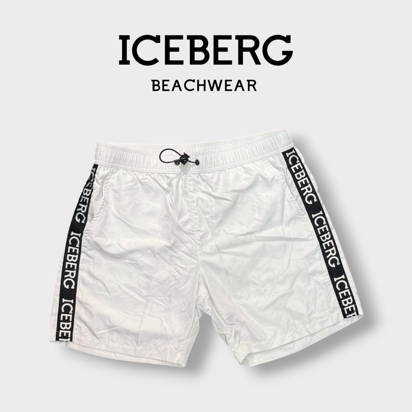 ICEBERG BEACHWEAR- Costume Uomo, col.Bianco