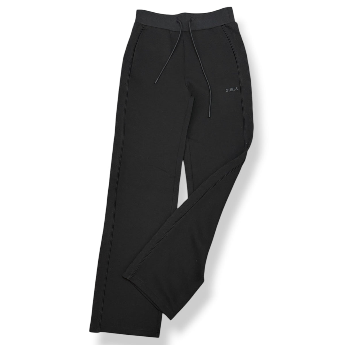 GUESS- Tuta completa Donna, con cappuccio, con banda laterale tono su tono, Col.Nero