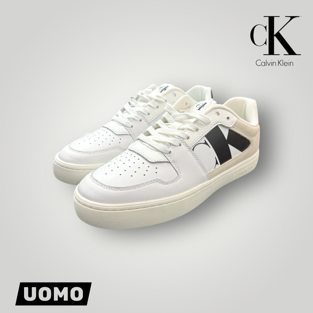 Scarpe CALVIN KLEIN Uomo, col.Bianco/Nero/Beige