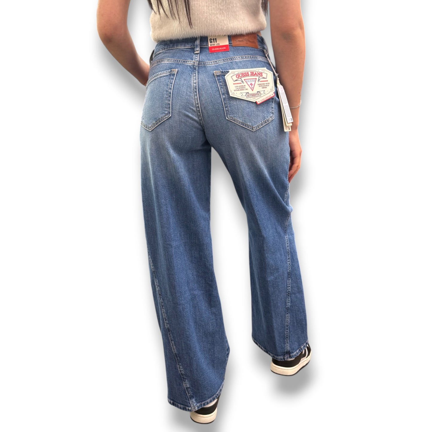 GUESS JEANS - Pantalone Donna, mod.Wide Leg, (L30)