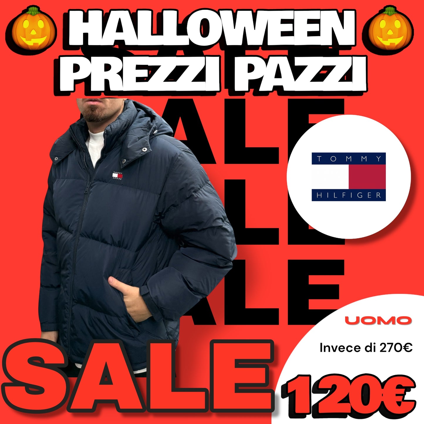 Giubbotto TOMMY HILFIGER Uomo, con cappuccio sganciabile, (veste grande, si consiglia una tg. In meno), col.Blu