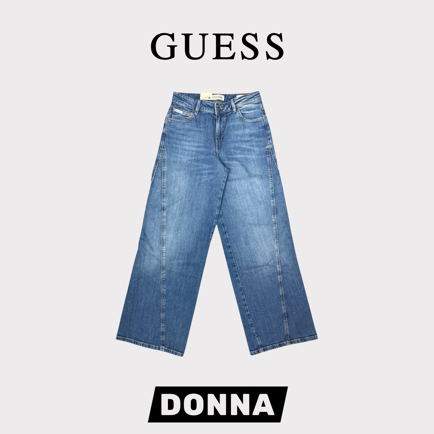 GUESS JEANS - Pantalone Donna, mod.Wide Leg, (L30)
