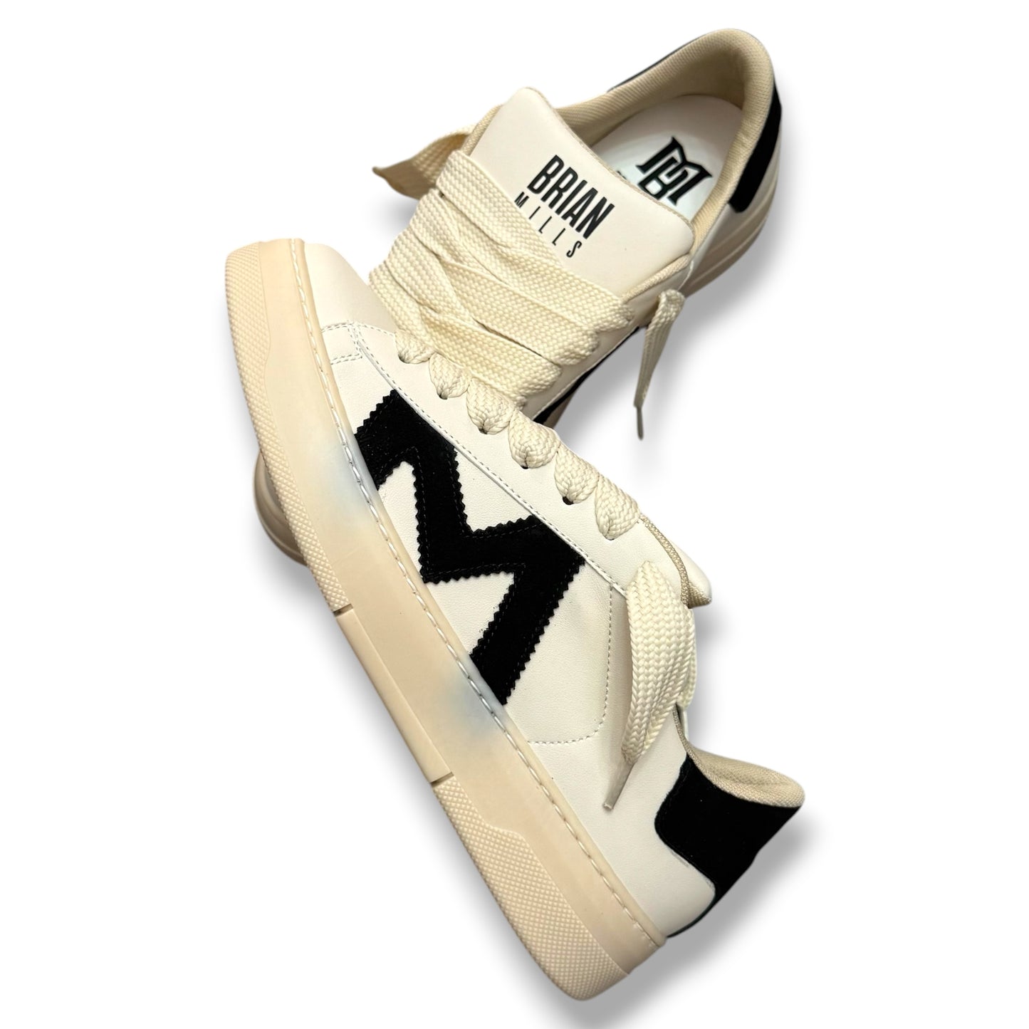 BRIAN MILLS- Scarpe Uomo, mod.555B, Col.Beige/Nero
