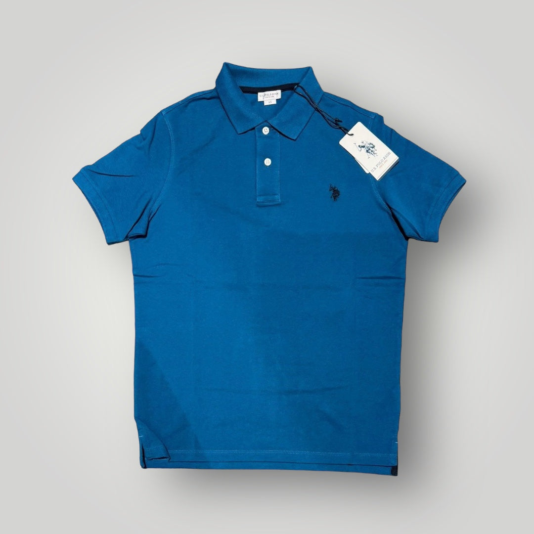 Polo U.S.POLO ASSN. since 1890 Uomo in piquet, RegulrFit, mod.Basic,  61423, col.ApresNavy