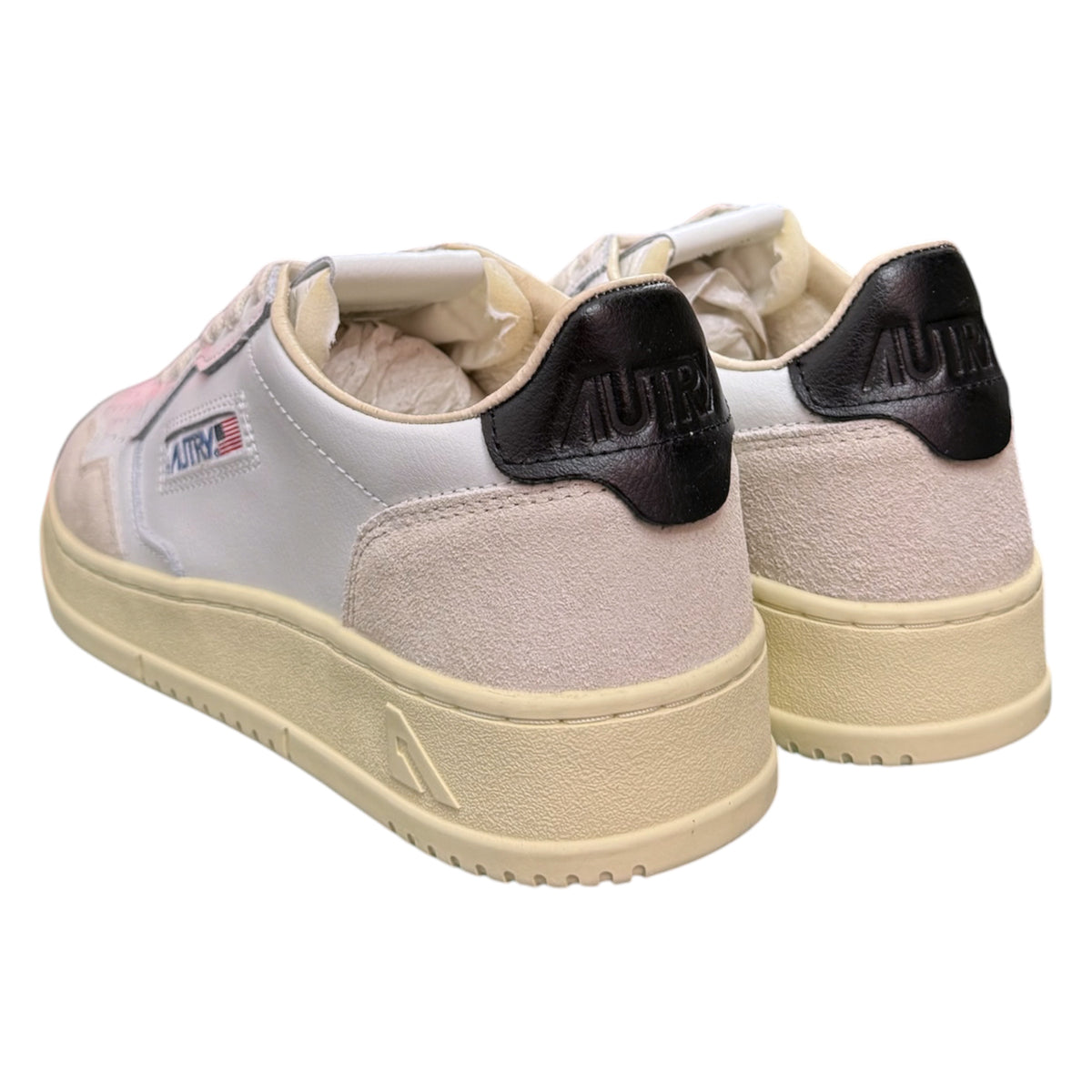 AUTRY - Scarpa Uomo, con baffo nero, Col.Bianco/Beige