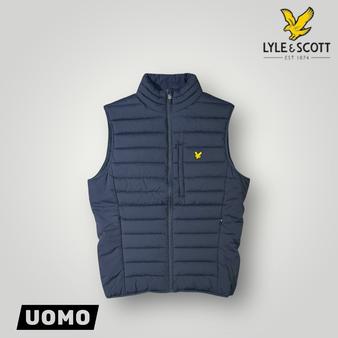 Giubbotto Smanicato LYLE & SCOTT Uomo, con tasca sul petto, col. Dark Navy (Stretch Lightweight Quilted Gilet)