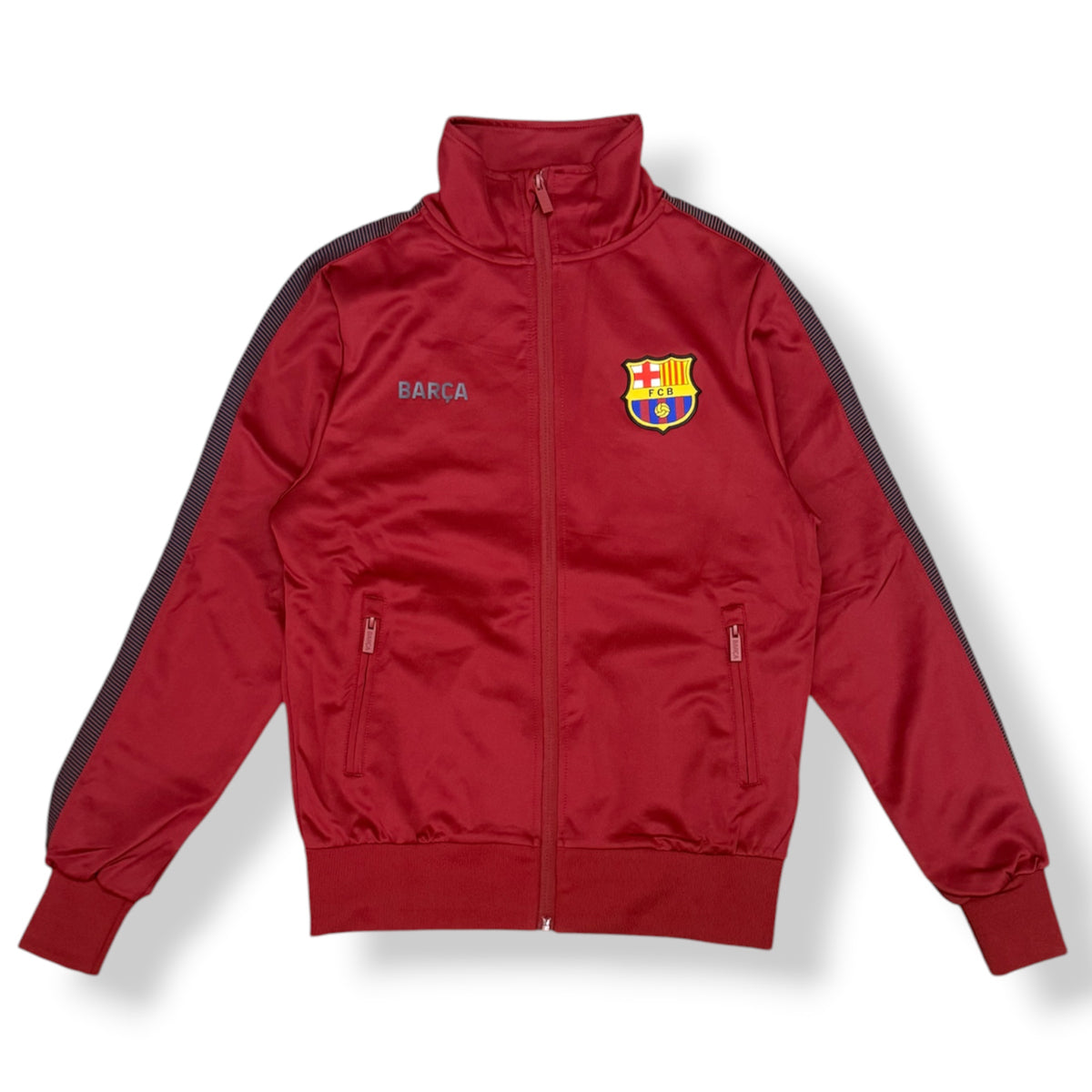 BARCELLONA- Tuta completa Uomo, senza cappuccio, con zip sulla caviglia, tex.Acetato, col.Rosso/Blu
