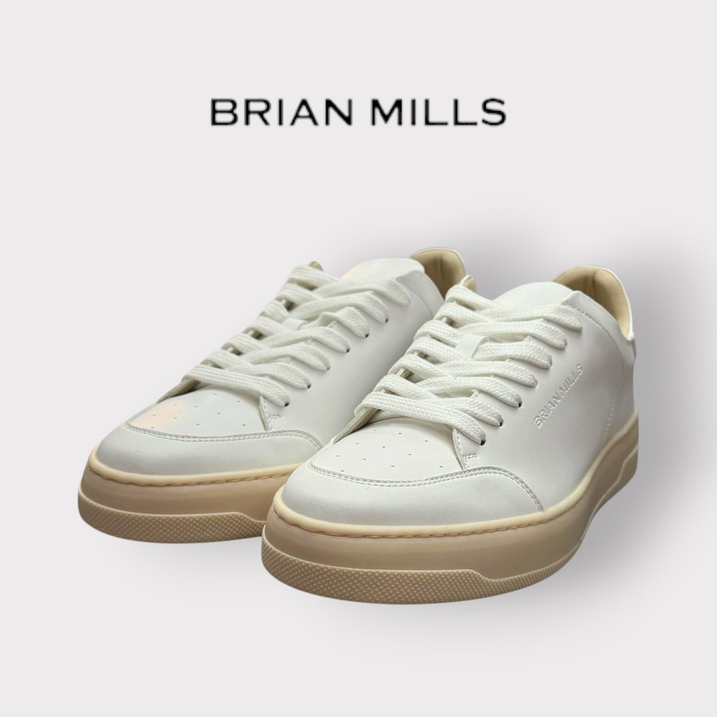 BRIAN MILLS- Scarpe Uomo, mod.582, Col.Bianco/Bianco