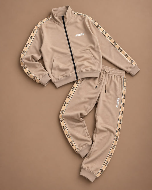 GUESS - Tuta completa Uomo, con scritta lato cuore in, tex.neoprene, Col.Fango