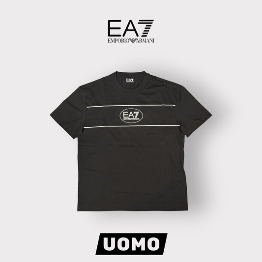 EMPORIO ARMANI- T-shirt Uomo, con logo frontale, col.Nero