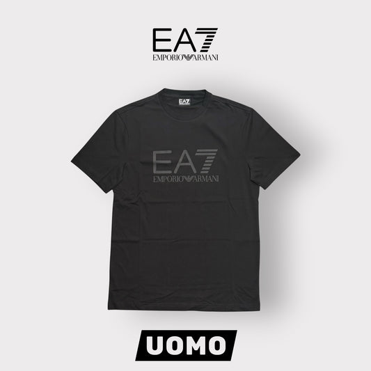 EMPORIO ARMANI- T-shirt Uomo, con stampa frontale, col.Nero