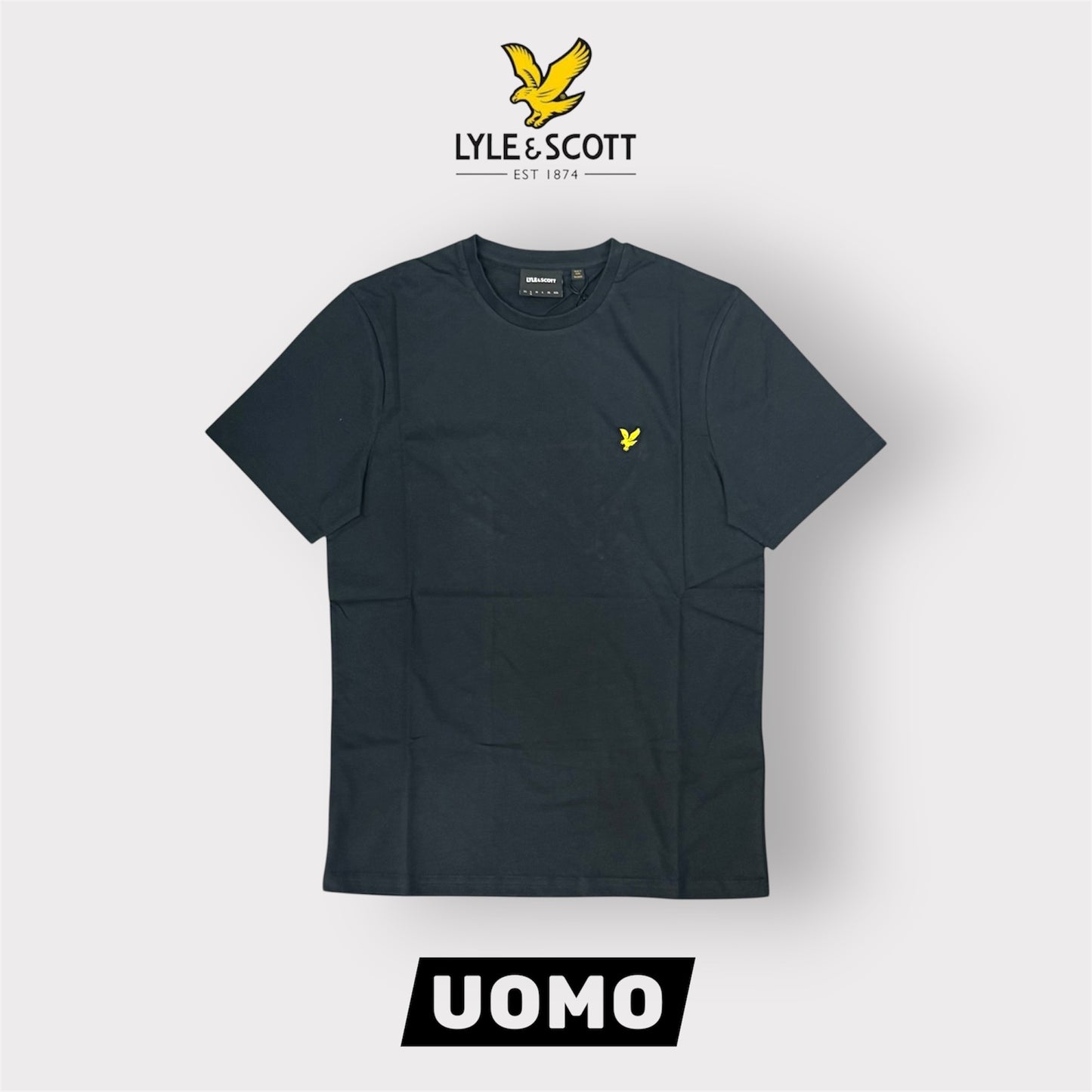 LYLE & SCOTT- T-Shirt Uomo Regular Fit, Col.Dark Navy
