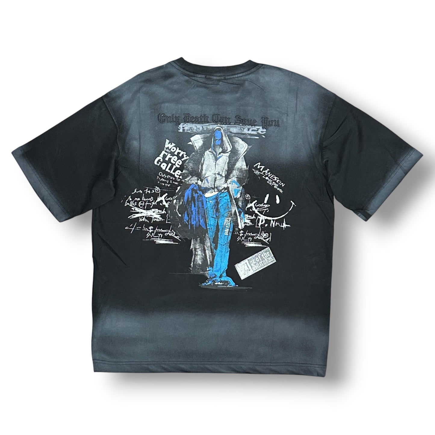 JUST REBEL - Completino estivo Uomo con stampa schienale, Col.Blu