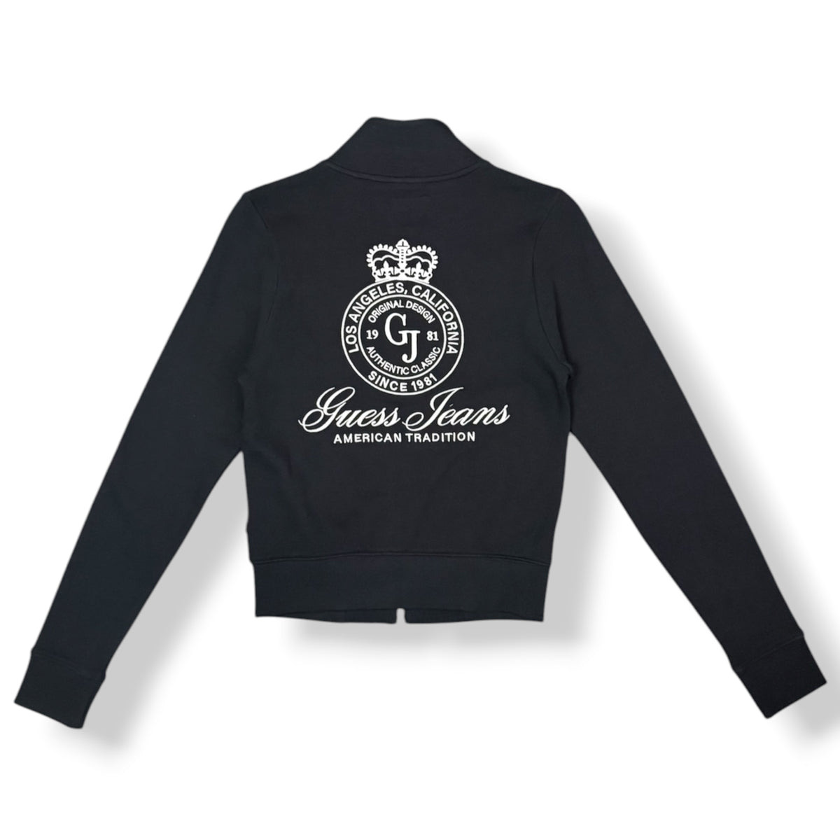 GUESS- Tuta completa Donna, con stampa schienale, pantalone fondo largo, Col.Nero