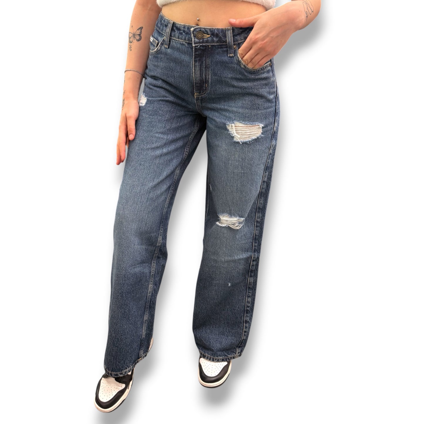 GUESS JEANS - Pantalone Donna, mod.Wide Leg, (L30)