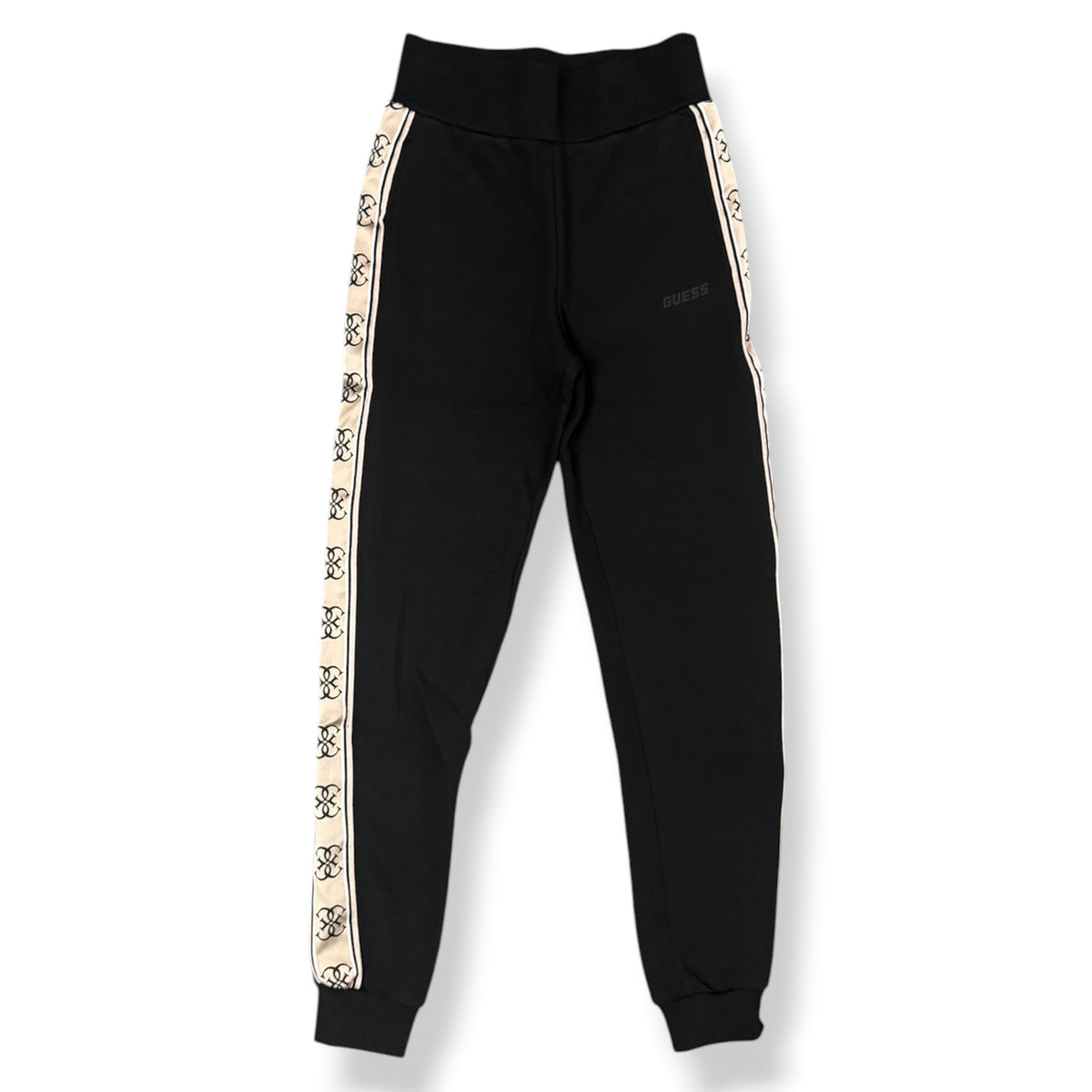 GUESS- Tuta completa Donna, con banda laterale logata, tex.neoprene, Col.Nero
