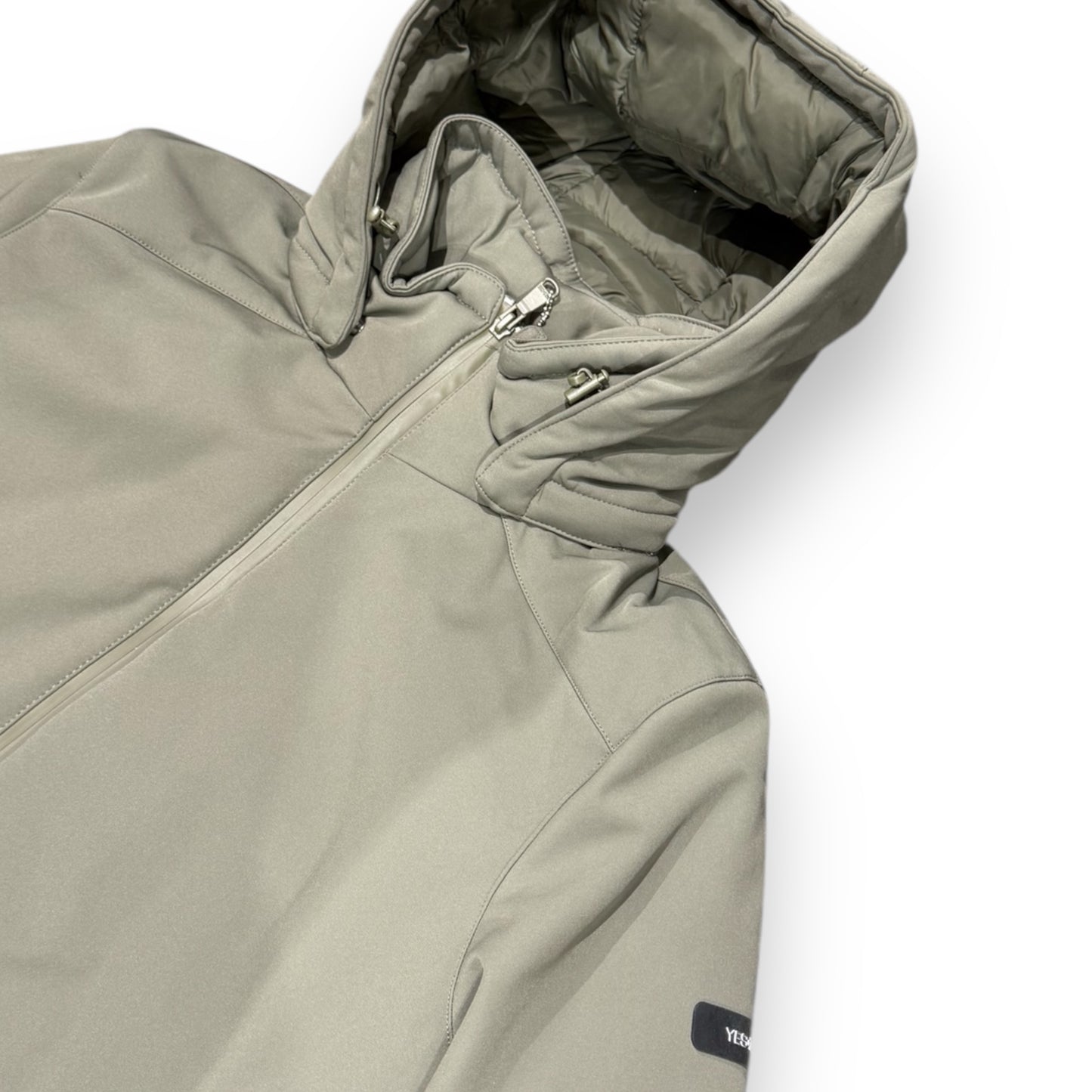 Giubbotto Softshell lungo YES-ZEE Uomo, Cappuccio sganciabile, Slim Fit, Col. Verde