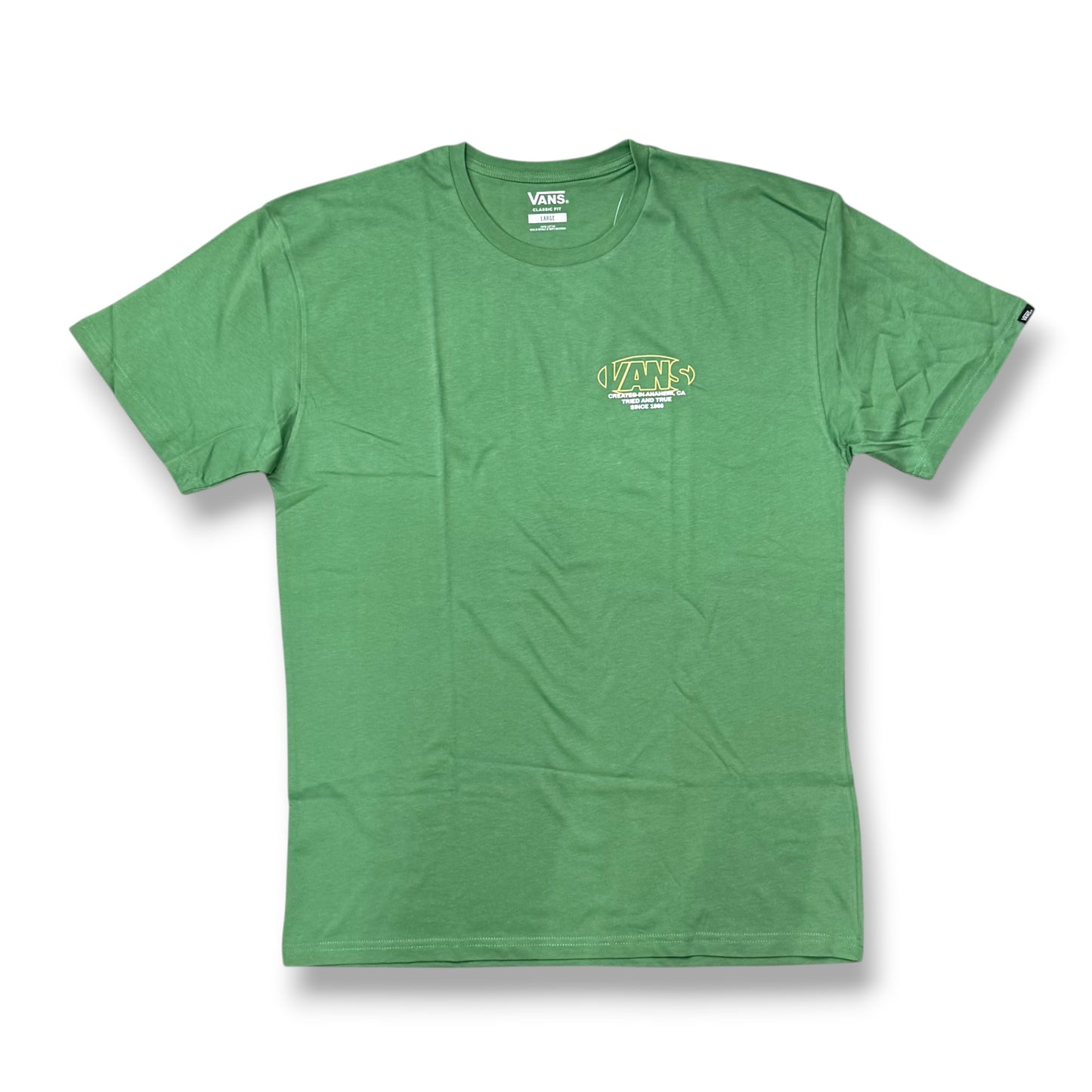 VANS- T-Shirt Uomo Classic Fit con logo lato cuore Giallo, Col.Verde