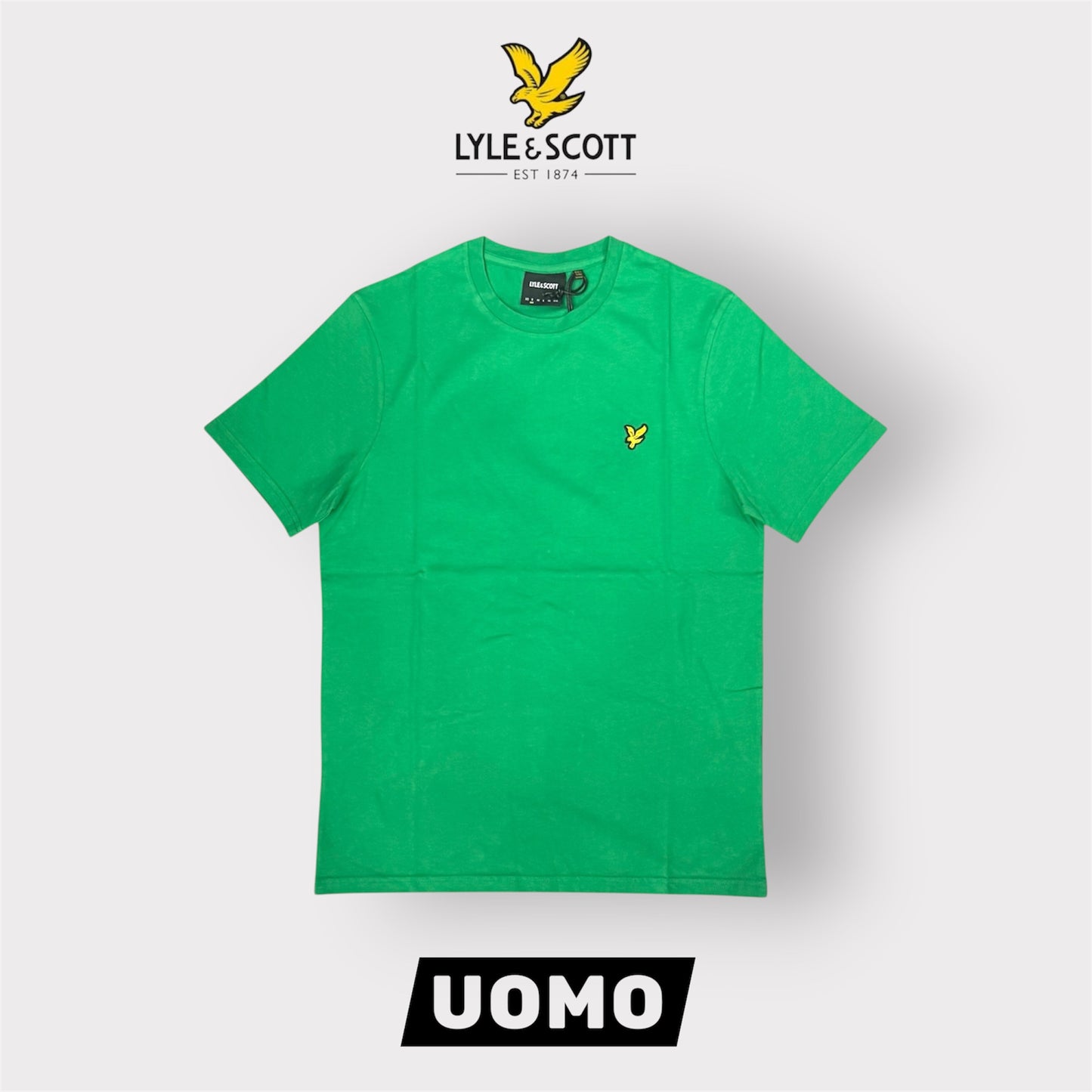 LYLE & SCOTT- T-Shirt Uomo Regular Fit, Col.Jolly Green