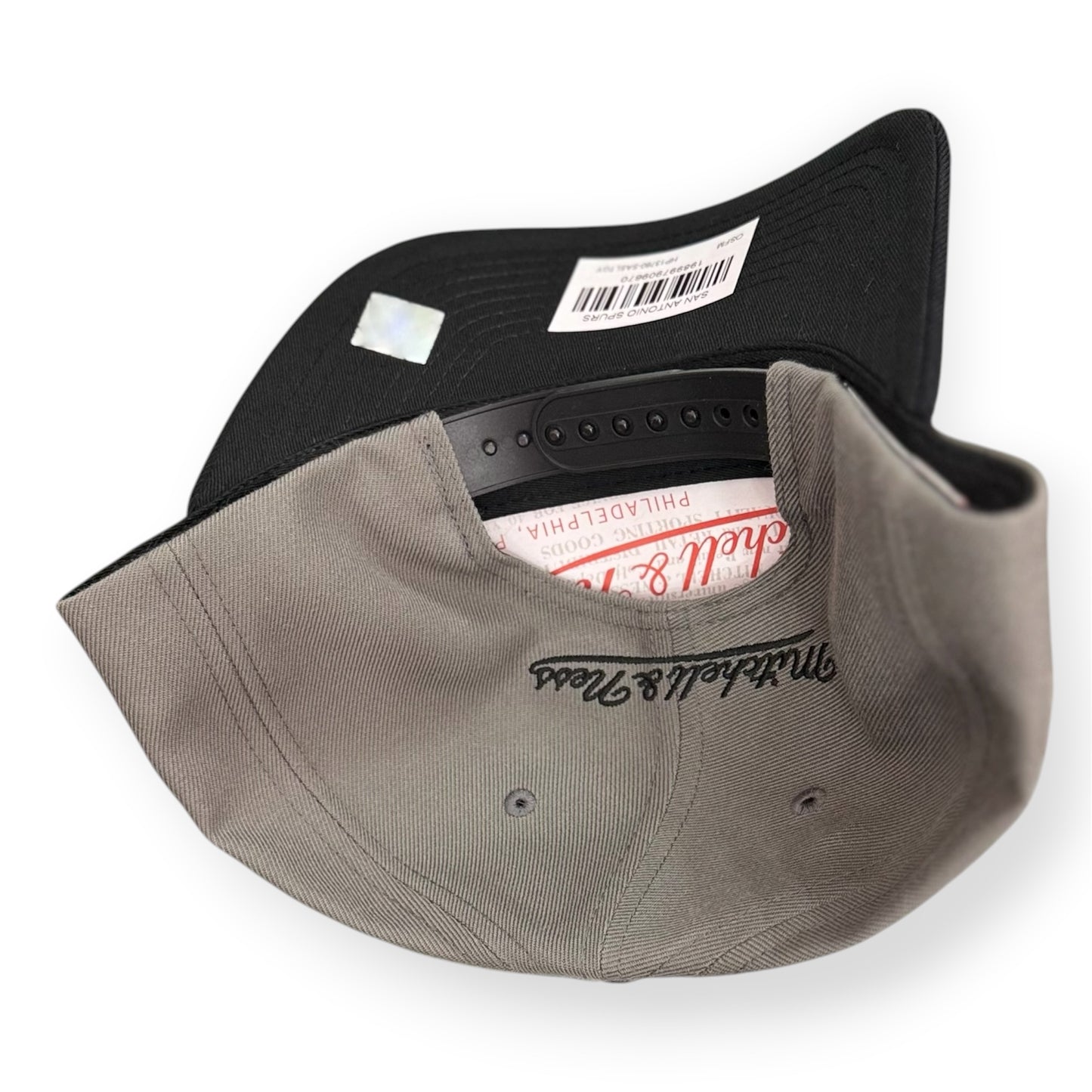 MITCHELL&NESS-Cappello SAN ANTONIO SPURS, Col.Grigio/Nero