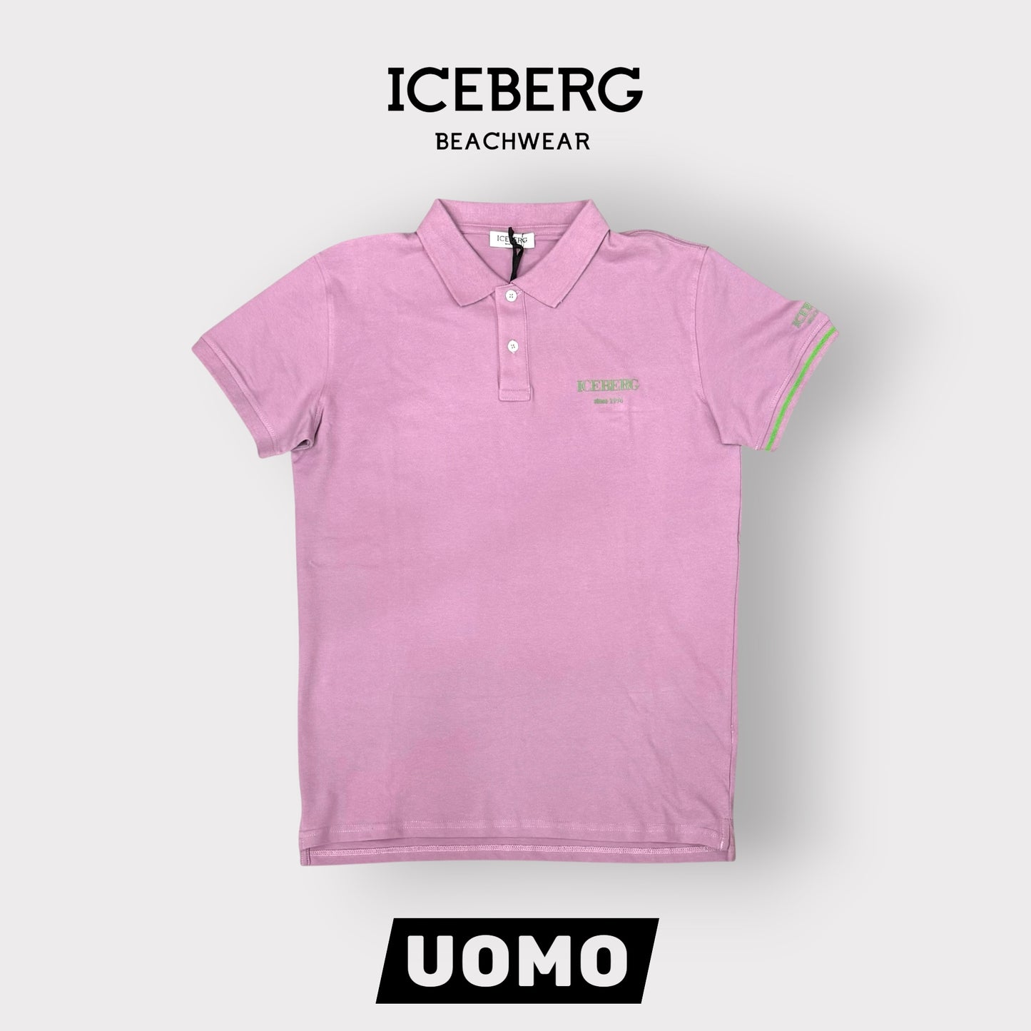 ICEBERG BEACHWEAR- Polo Uomo, Regular Fit, Col.Viola